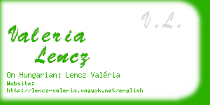 valeria lencz business card